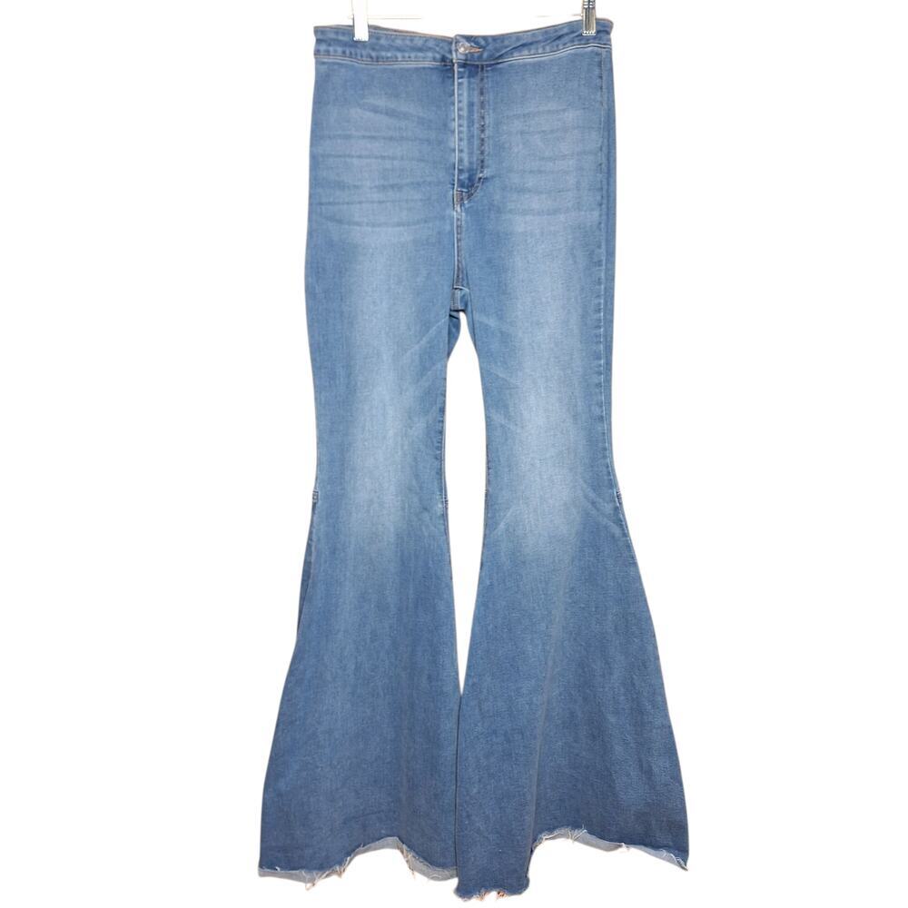 Free People we the free Just float on flare jeans mega bell bottom flare pants - Picture 2 of 6